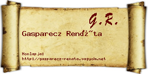 Gasparecz Renáta névjegykártya